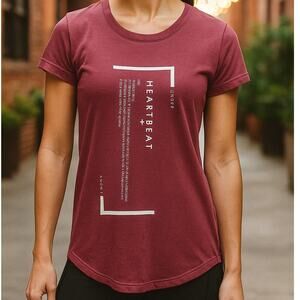 Under Armour Heartbeat T-Shirt Women’s XS Pink Graphic Open Back